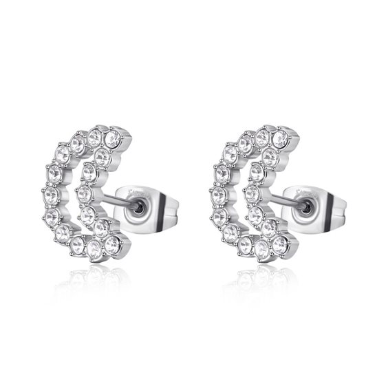 Earrings Sagapo Woman in Steel SWN27 - SWN27